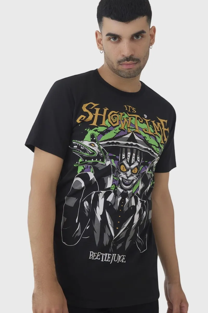 unisex t-shirt KILLSTAR - Beetlejuice It's Showtime - Black - KSRA012007  -  Metal-shop