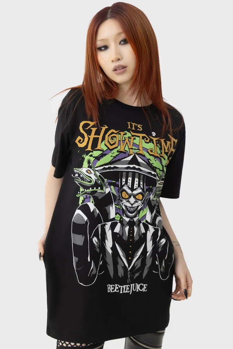 unisex t-shirt KILLSTAR - Beetlejuice It's Showtime - Black - KSRA012007  -  Metal-shop