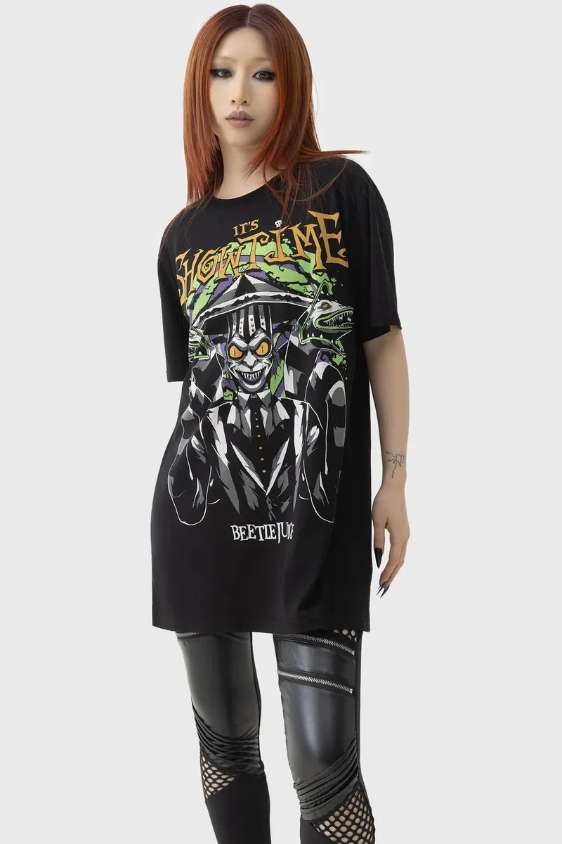 unisex t-shirt KILLSTAR - Beetlejuice It's Showtime - Black - KSRA012007  -  Metal-shop