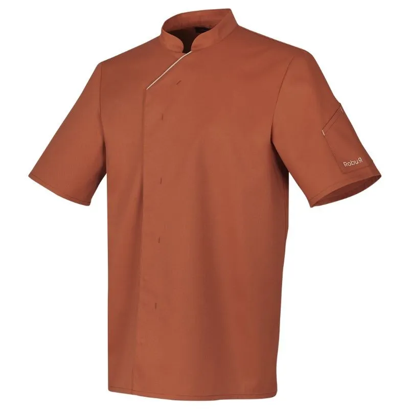 Unisex Terracotta Short Sleeve Chef's Coat Harti - ROBUR