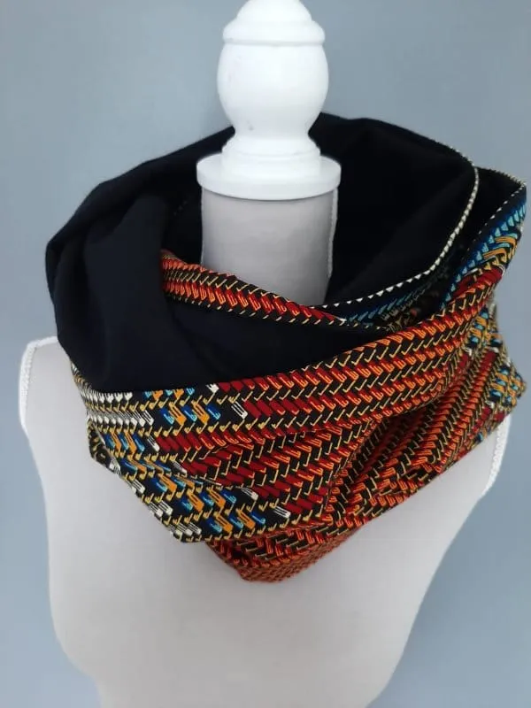 Urbi Ankara African Print Versatile Infinity Unisex Neck Scarf - African Clothing Store | JT Aphrique