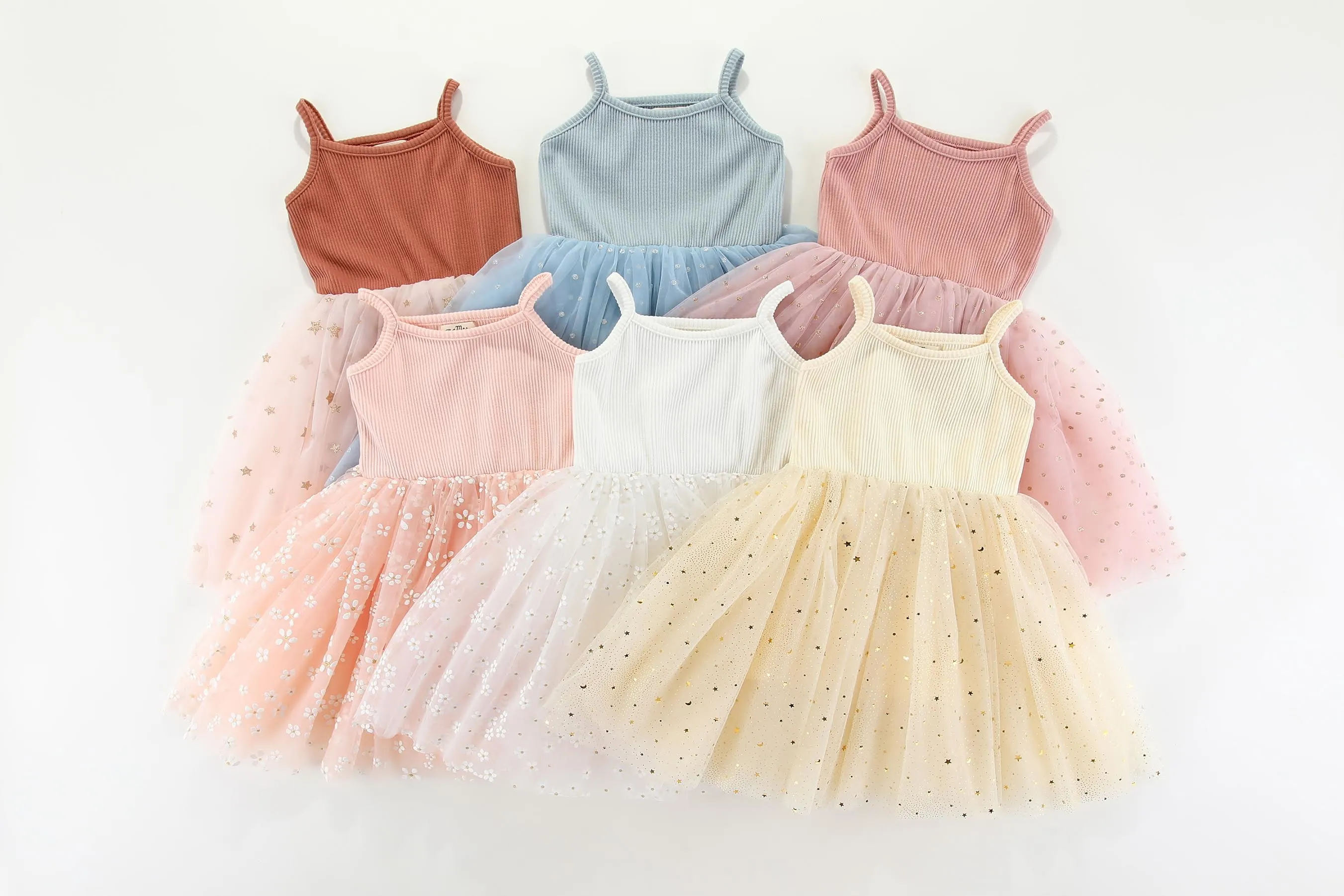 Valentina Tutu Dress: LIGHT PINK GOLDEN DOTS: 0-6M, 1-2Y, 2-3Y, 4-5Y, 5-6Y, 6-8Y