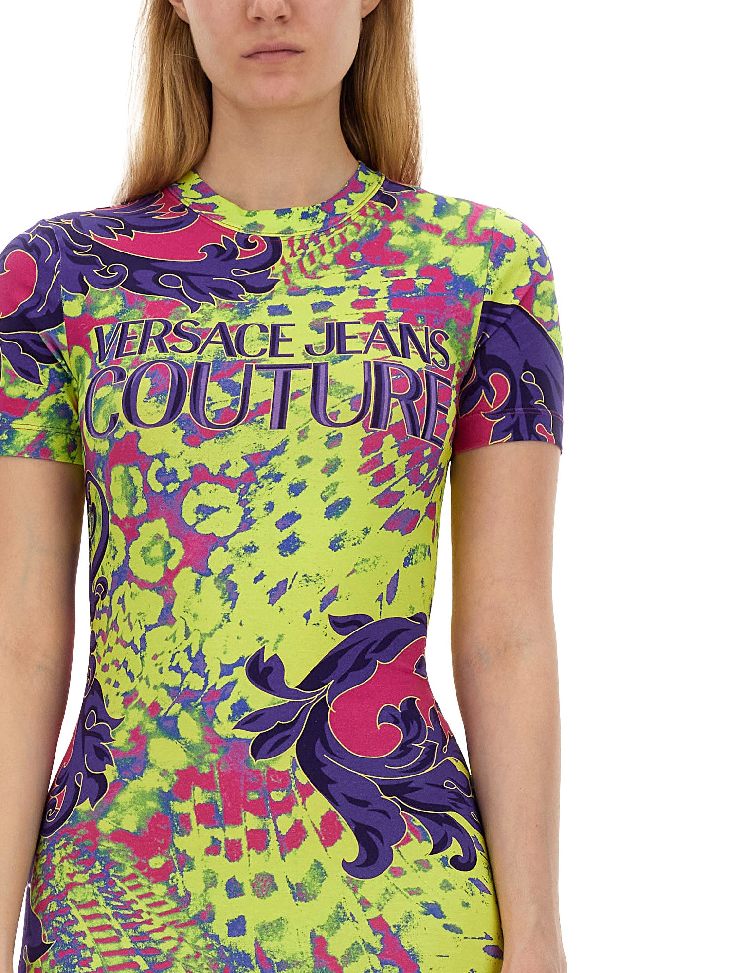 VERSACE JEANS COUTURE    DRESS WITH PRINT