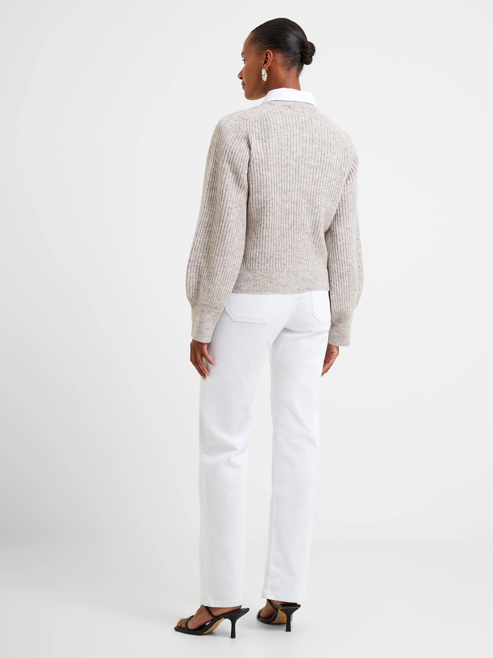 Vhari Knit Ribbed Crew Neck Sweater