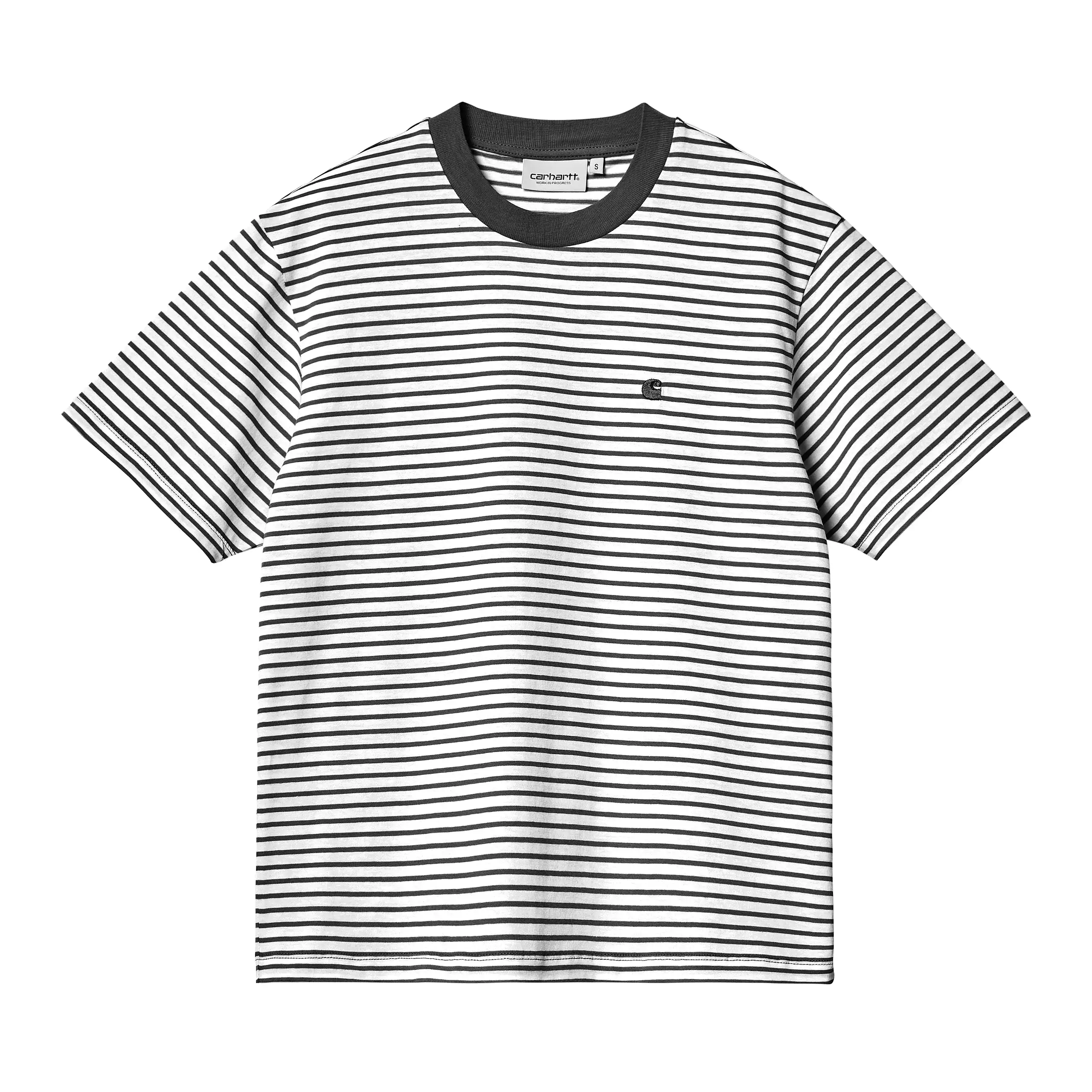 W' S/S COLEEN T-SHIRT COLEEN STRIPE, WHITE / BLACK