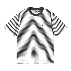 W' S/S COLEEN T-SHIRT COLEEN STRIPE, WHITE / BLACK